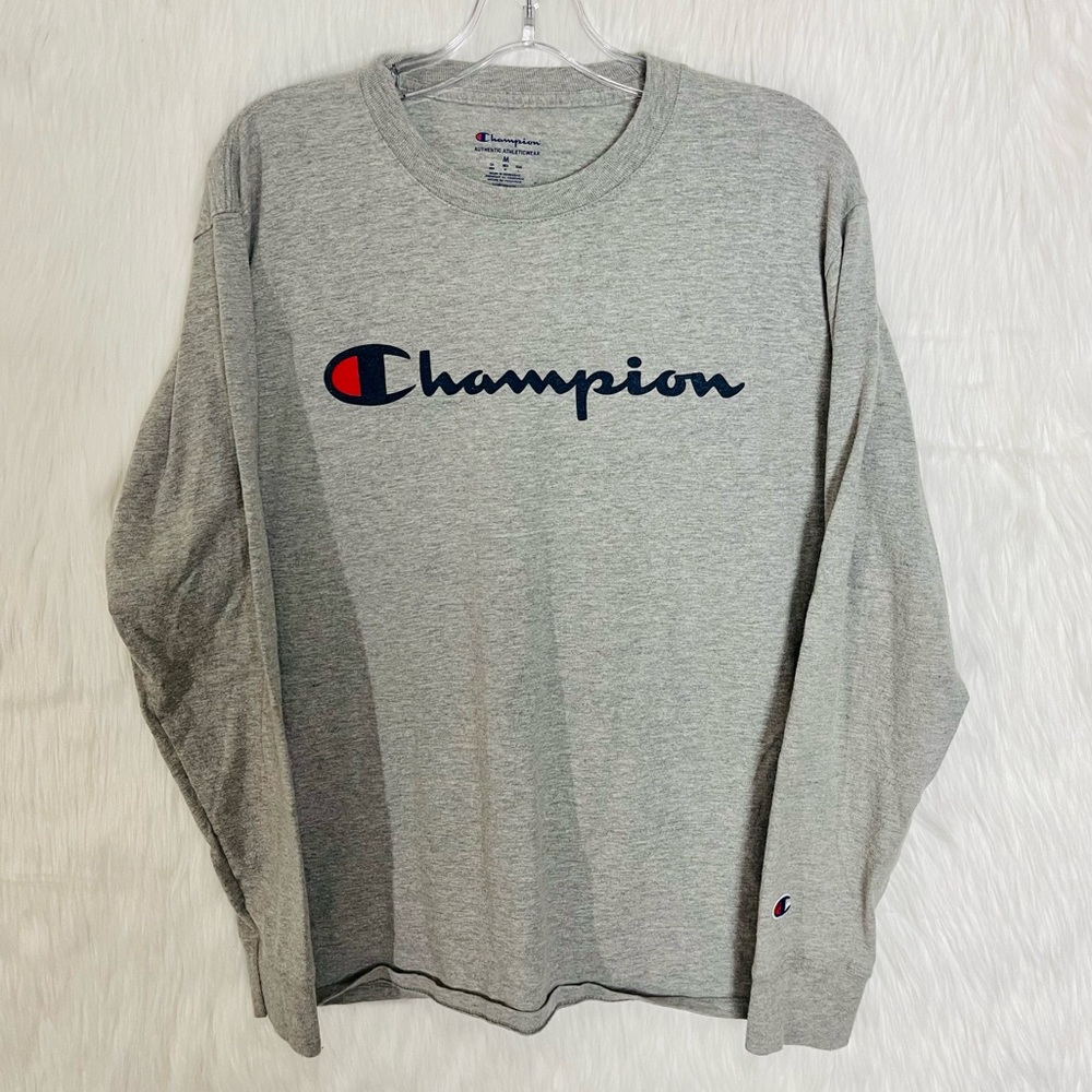 Champion Grey Long Sleeve Crewneck Shirt
